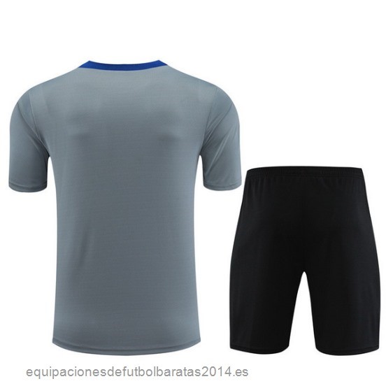 Nuevo Entrenamiento Conjunto Completo Inter Milan 23/24 Gris Negro Azul Baratas